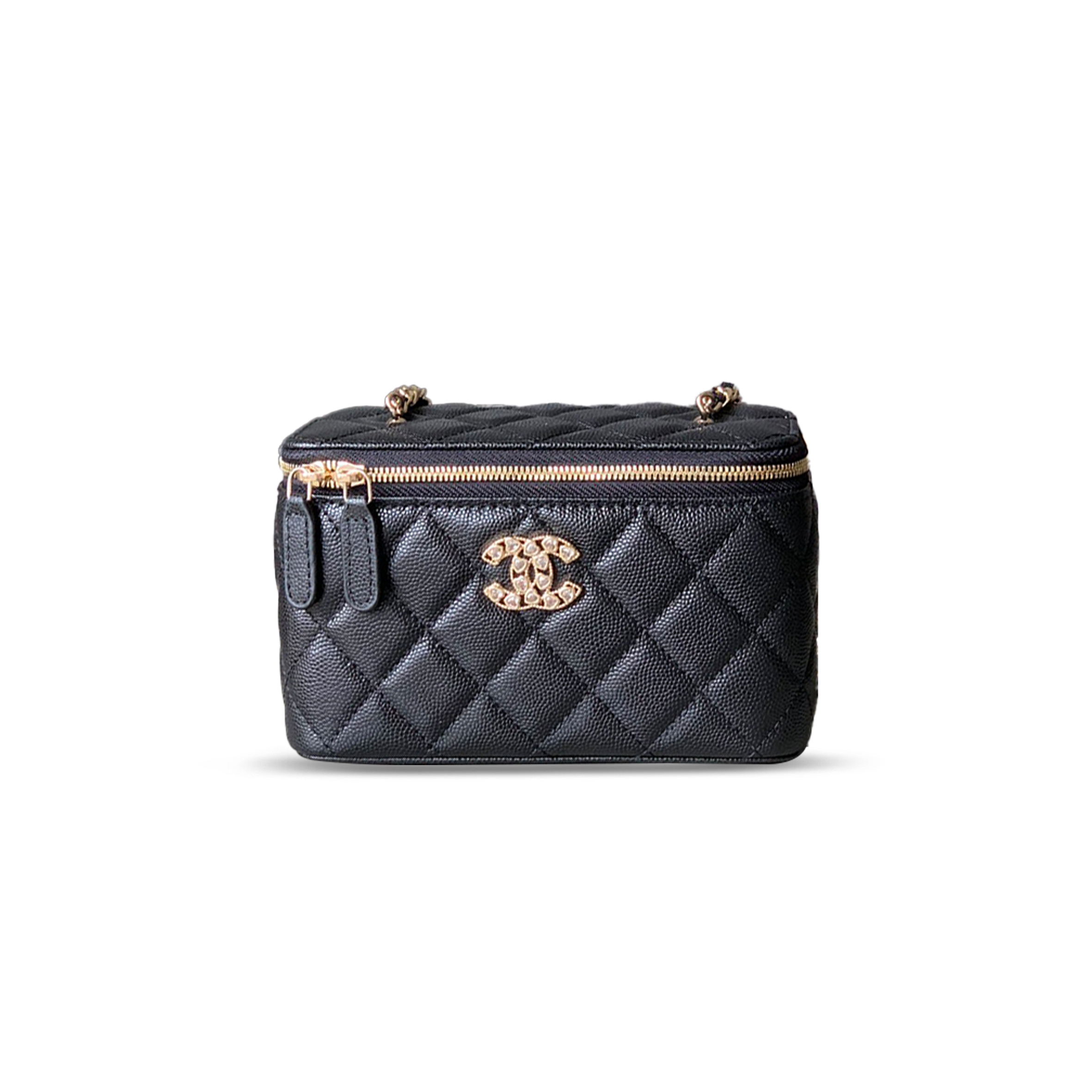 Ch*el 25p chain box bag caviar 296351 (17*9.5*8cm)